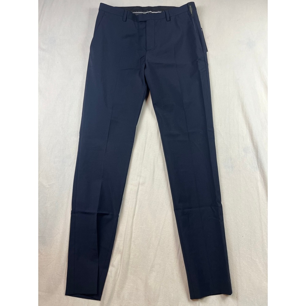 Zara Wool Blend Navy Blue Bi-Stretch Dress Pants 5527/505/401 Size 30 NEW